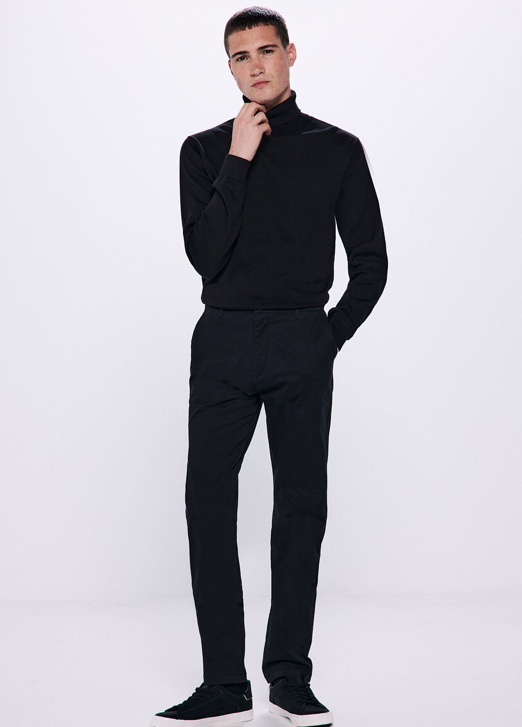 Черные кэжуал демисезонные чиносы брюки Springfield