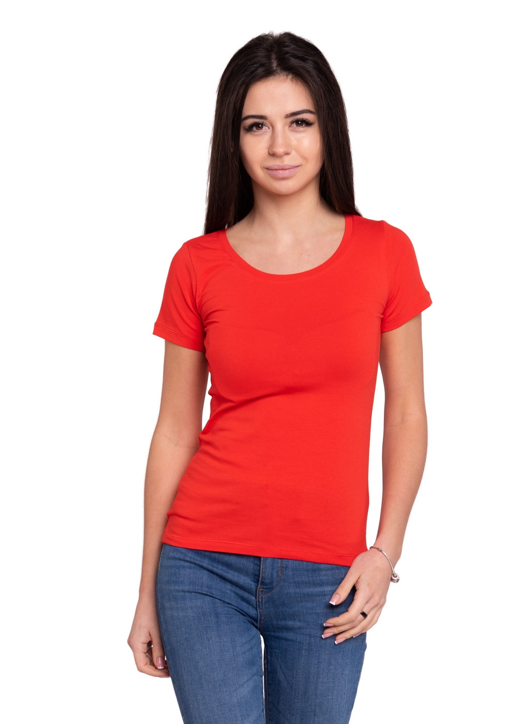 Красная всесезон футболка женская Наталюкс 41-2347
