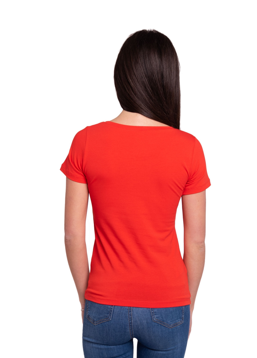 Красная всесезон футболка женская Наталюкс 41-2347