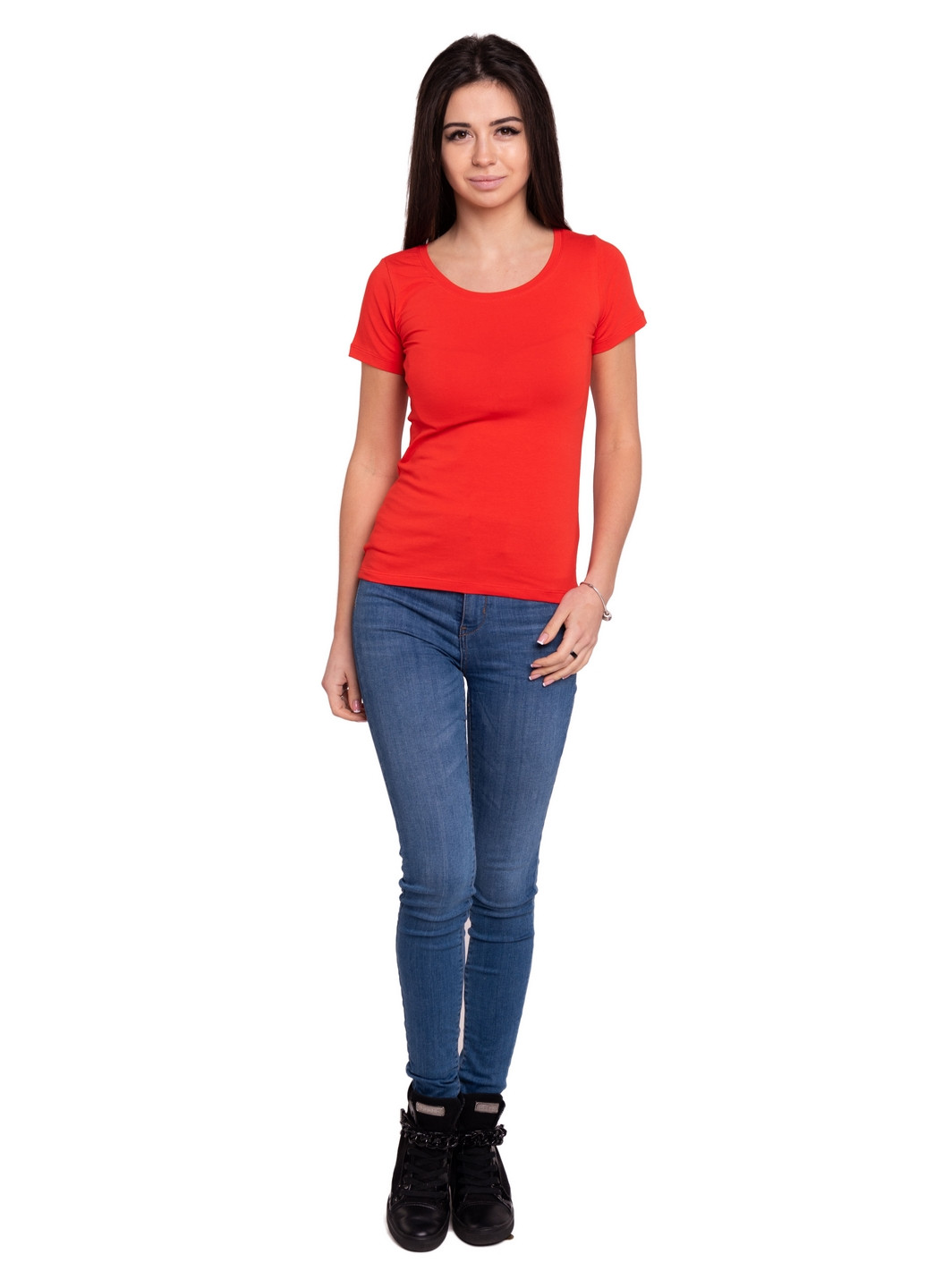 Червона всесезон футболка жіноча Наталюкс 41-2347