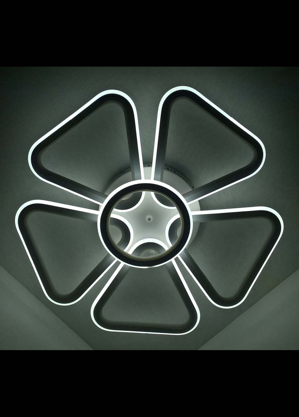 Світлодіодна потолочаня LED люстра 9984/5 + 1 Білий 10х62х62 см. Handmade (234540075)