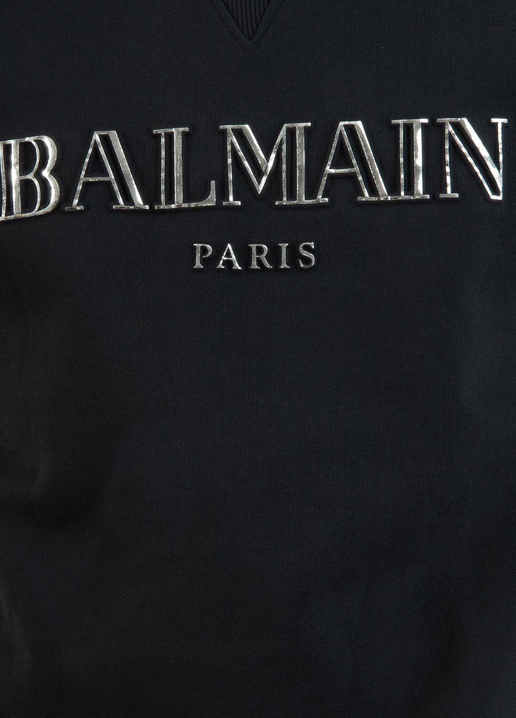 Серый хлопковый свитшот с логотипом Balmain - крой надпись черный кэжуал - (198218991)