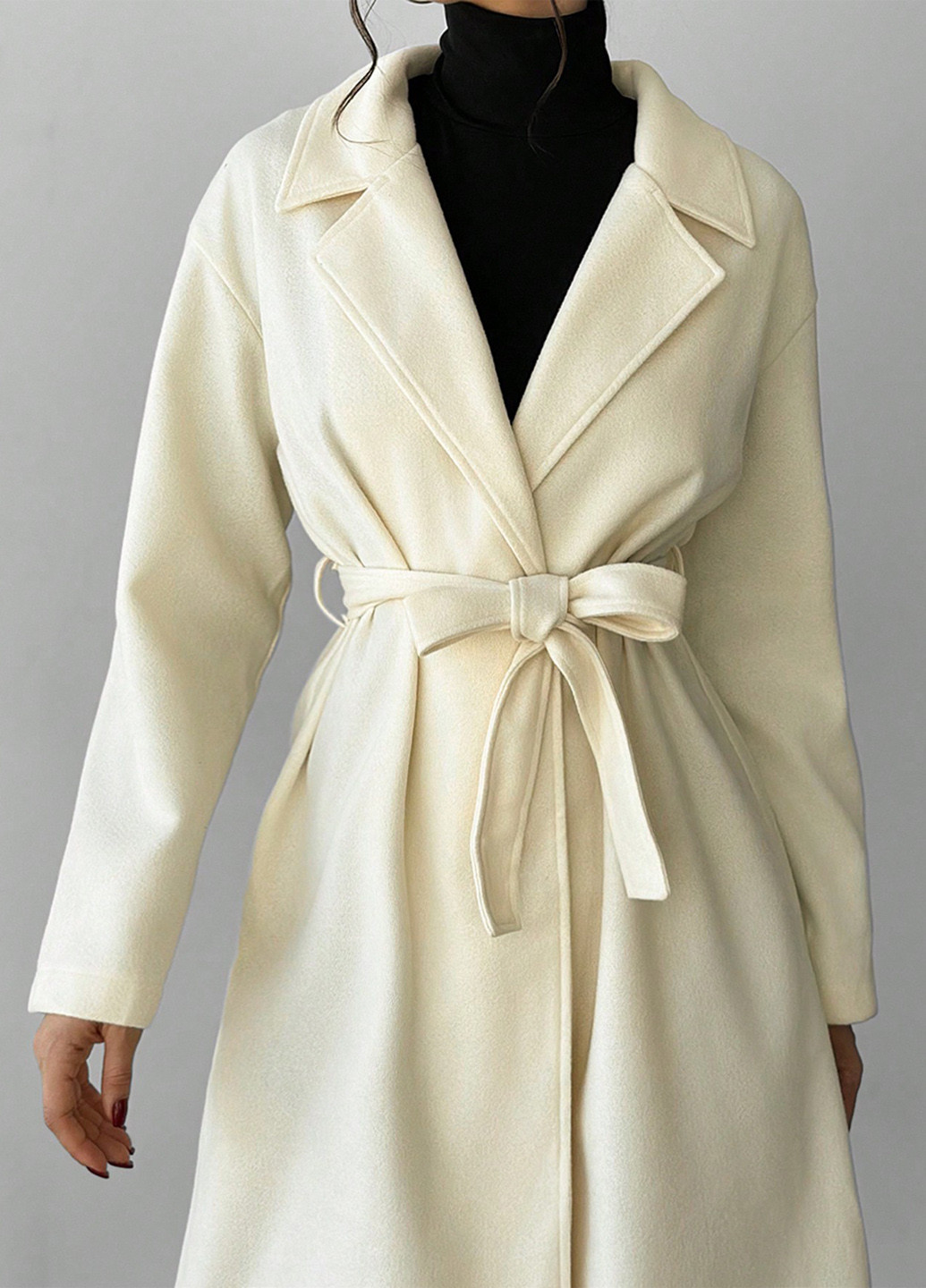 Кремовое демисезонное Пальто SHEIN