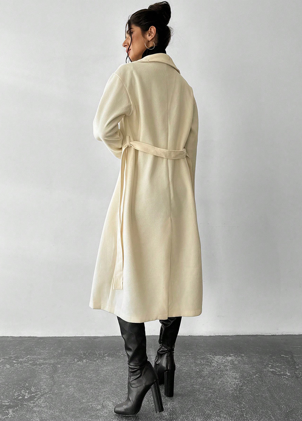 Кремовое демисезонное Пальто SHEIN