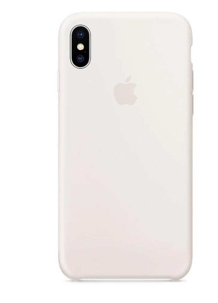Силиконовый Чехол Накладка Silicone Case для iPhone X/XS Закрытый низ Antique White No Brand (254255673)