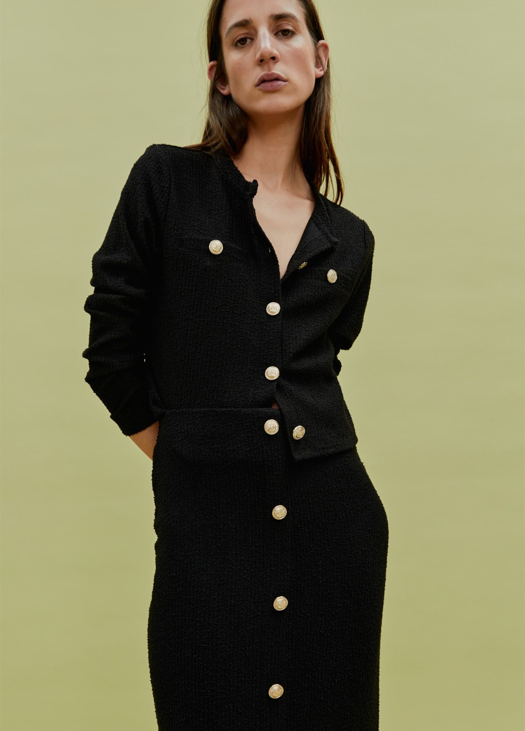 Черный демисезонный кардиган H&M