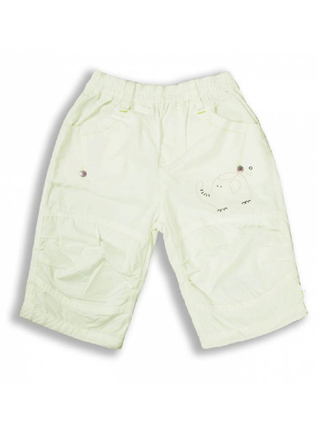 Белые кэжуал летние брюки прямые Coccodrillo
