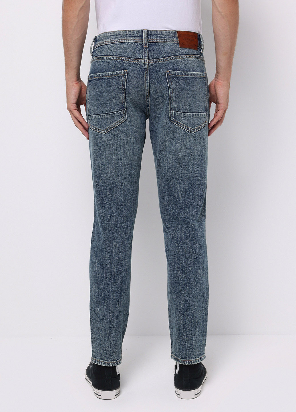 Серо-синие демисезонные регюлар фит джинсы Colin's