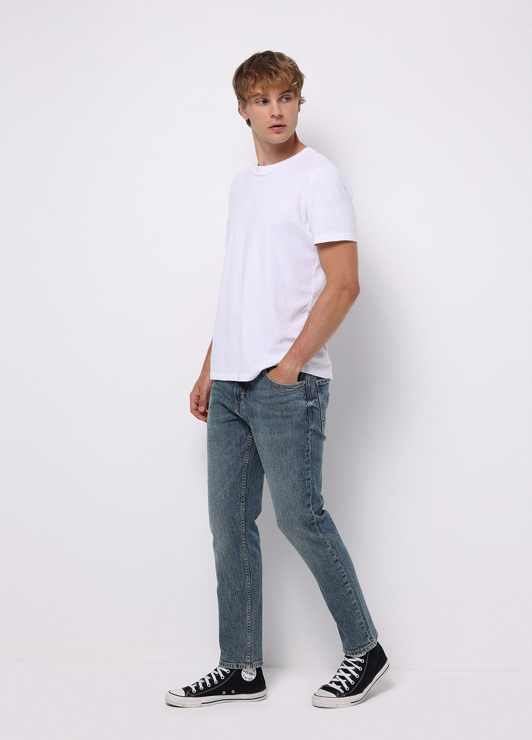 Серо-синие демисезонные регюлар фит джинсы Colin's