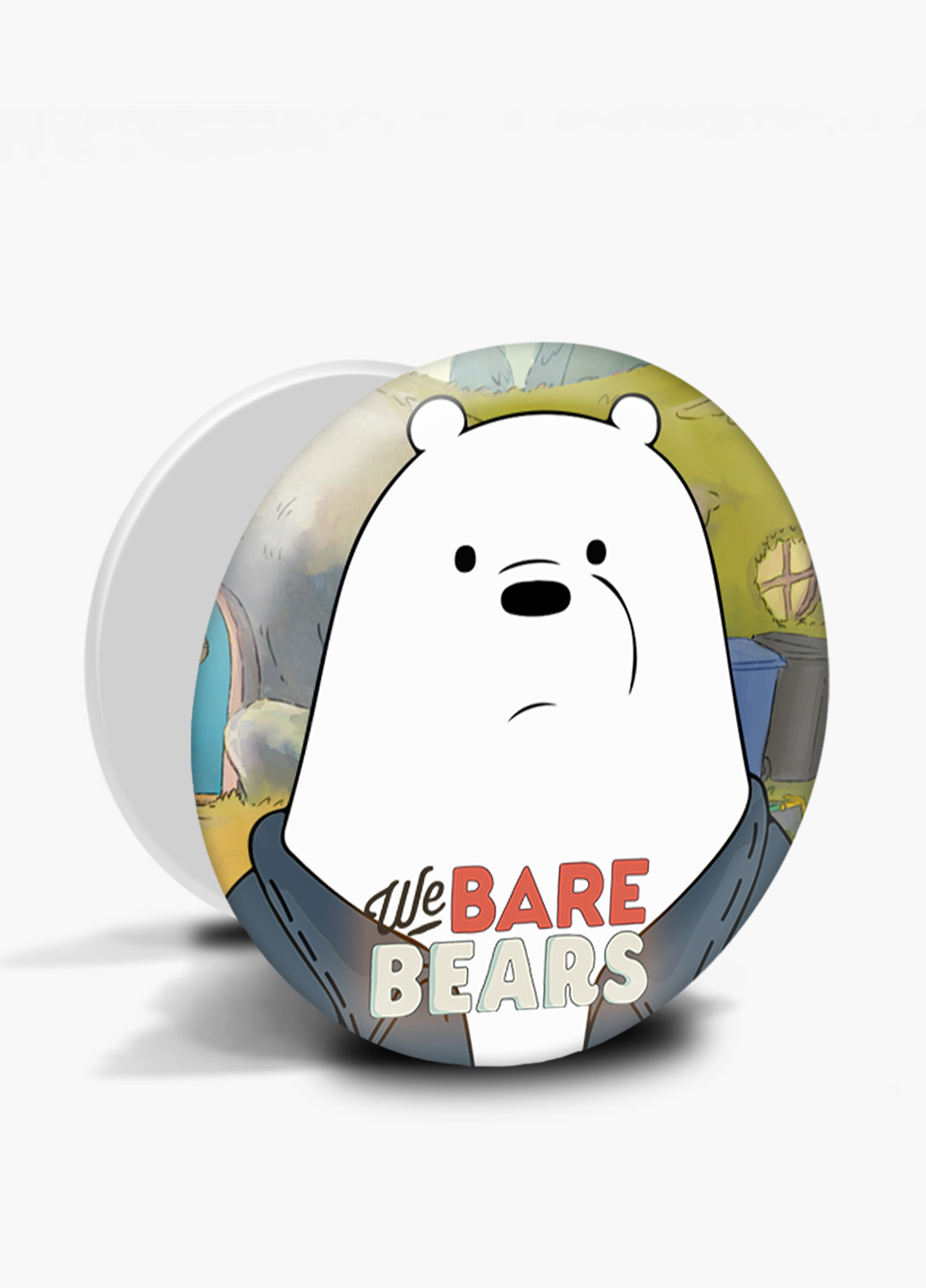 Попсокет (Popsockets) держатель для смартфона Вся правда о медведях (We Bare Bears) (8754-2895) Черный MobiPrint (229014731)