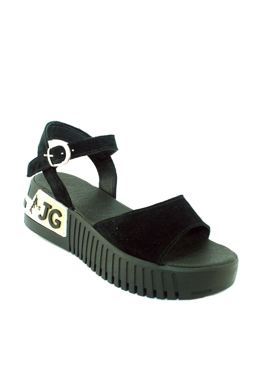 Черные босоножки Mila с ремешком с логотипом