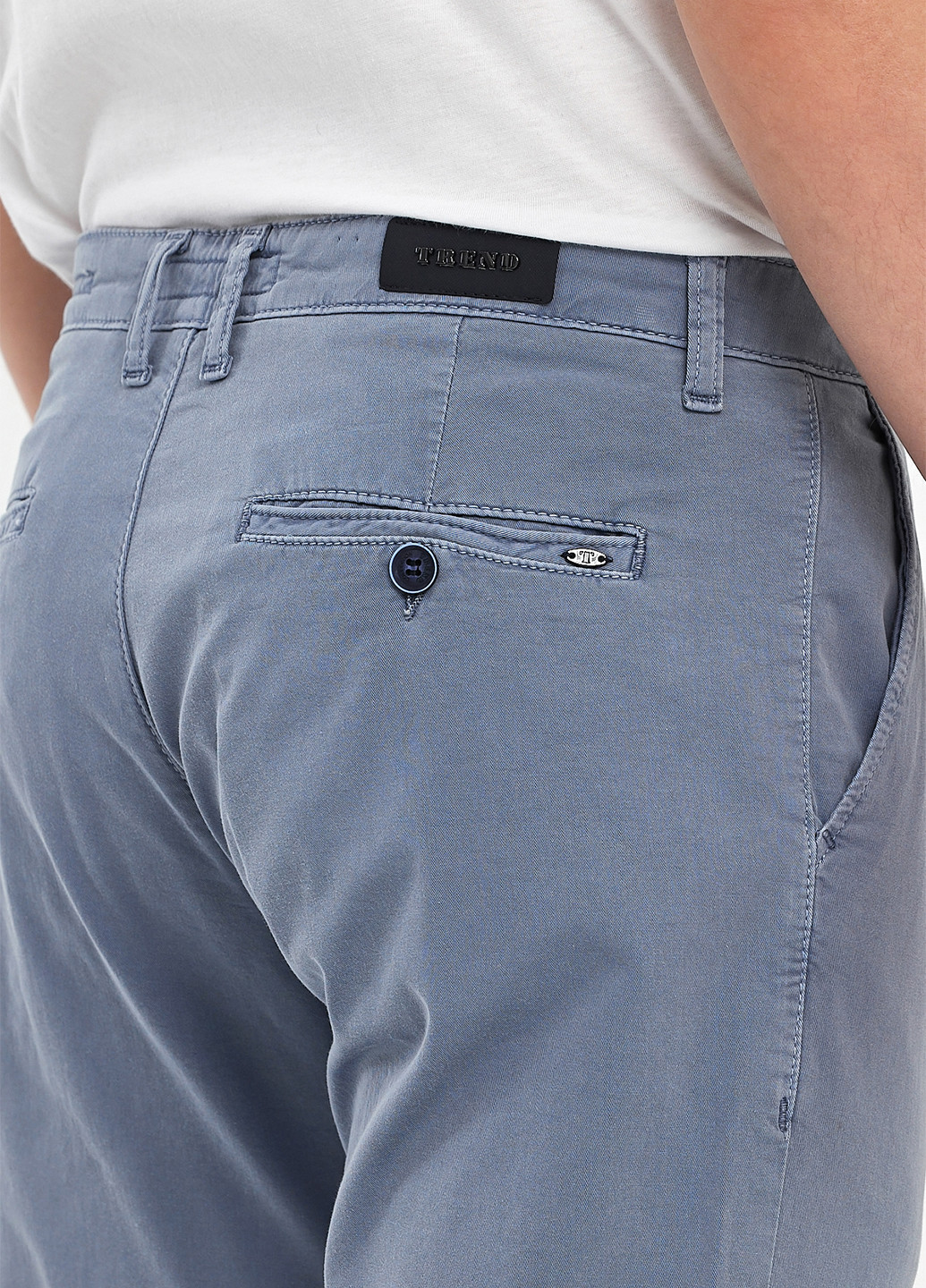 Голубые кэжуал демисезонные прямые брюки Trend Collection