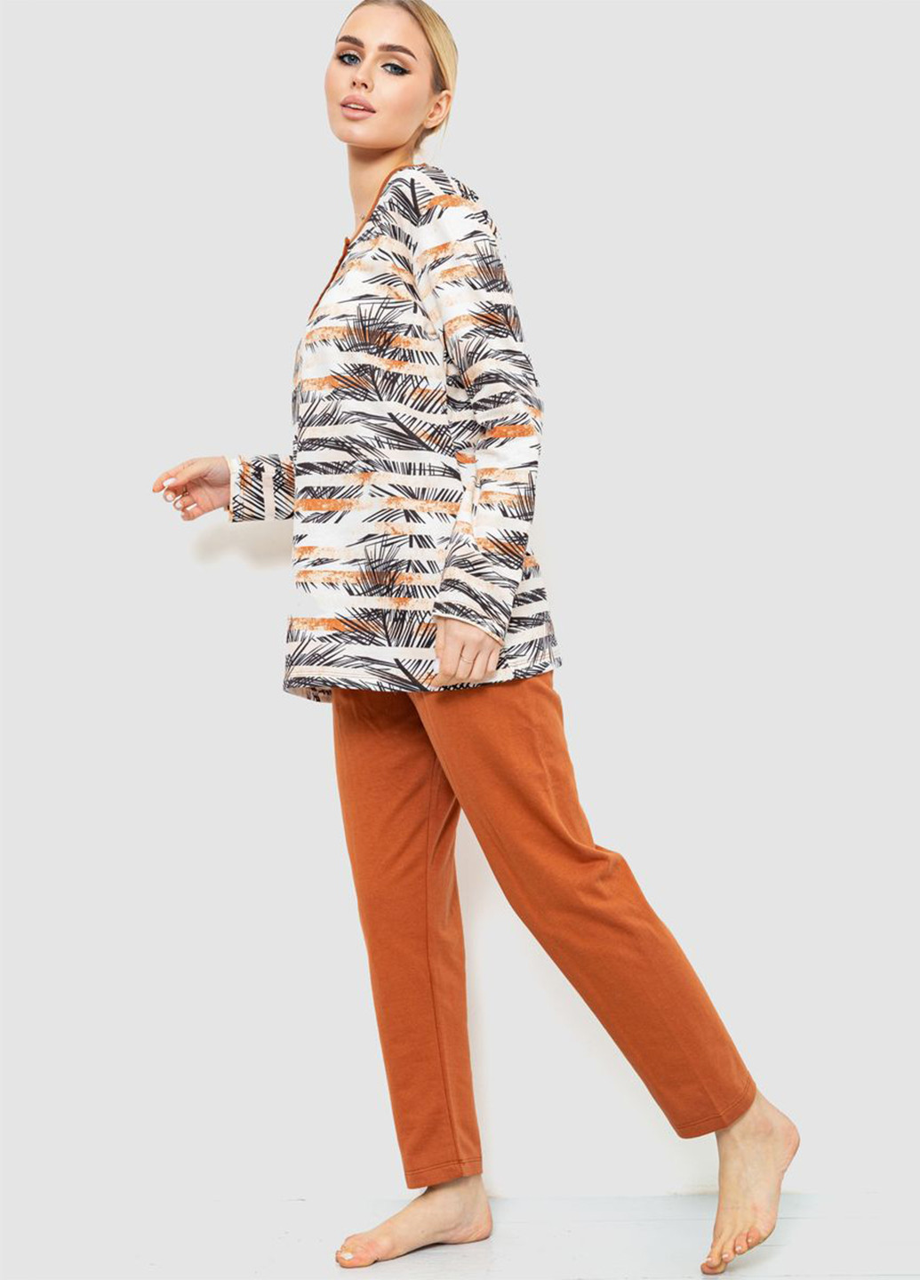 Комбинированная зимняя пижама (лонгслив, брюки) Ager