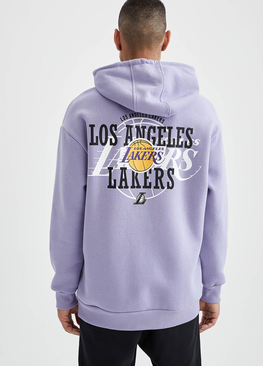 Світшот Los Angeles Lakers DeFacto Свитшот написи лілові кежуали бавовна