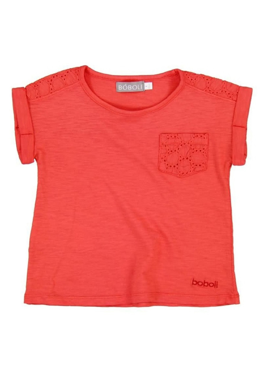 Оранжевая летняя футболка Boboli