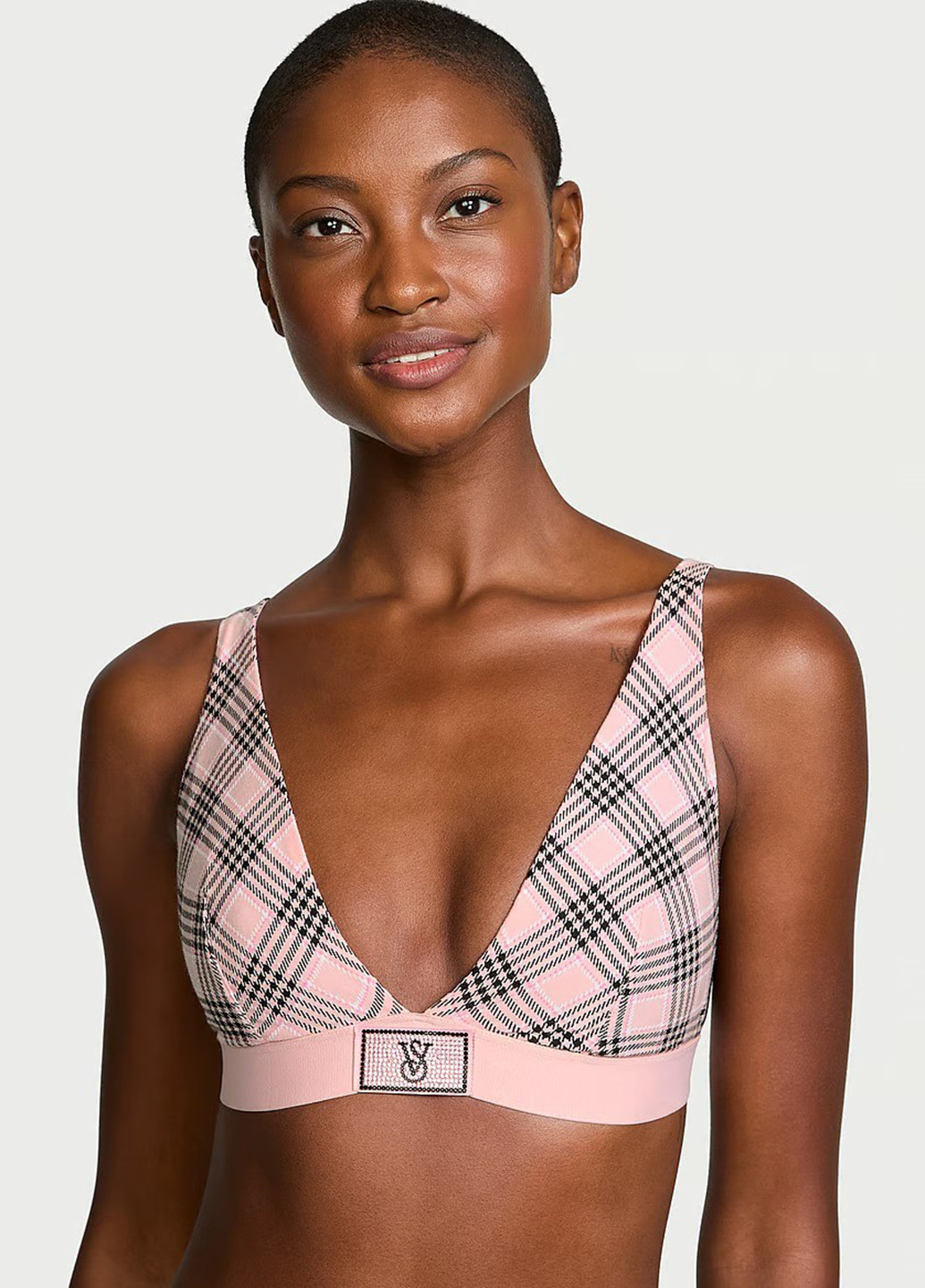 Розовый демисезонный комплект (бюстгальтер, трусики) Victoria's Secret