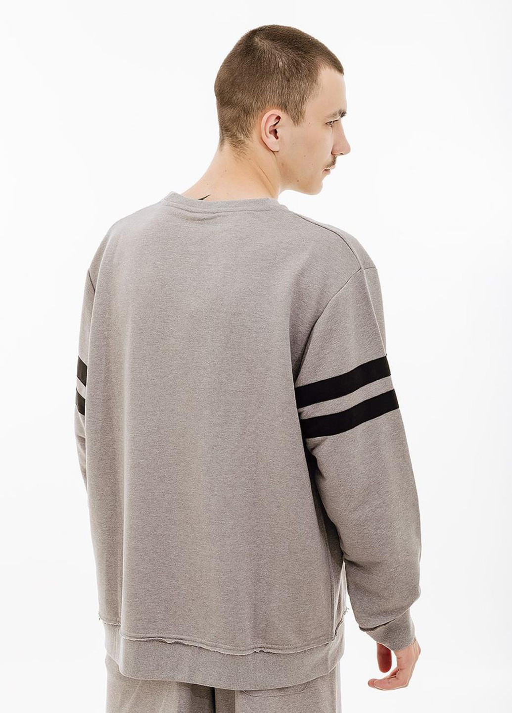 Серый свитшот shv20028-112 Ellesse меланж без декора (321963402)