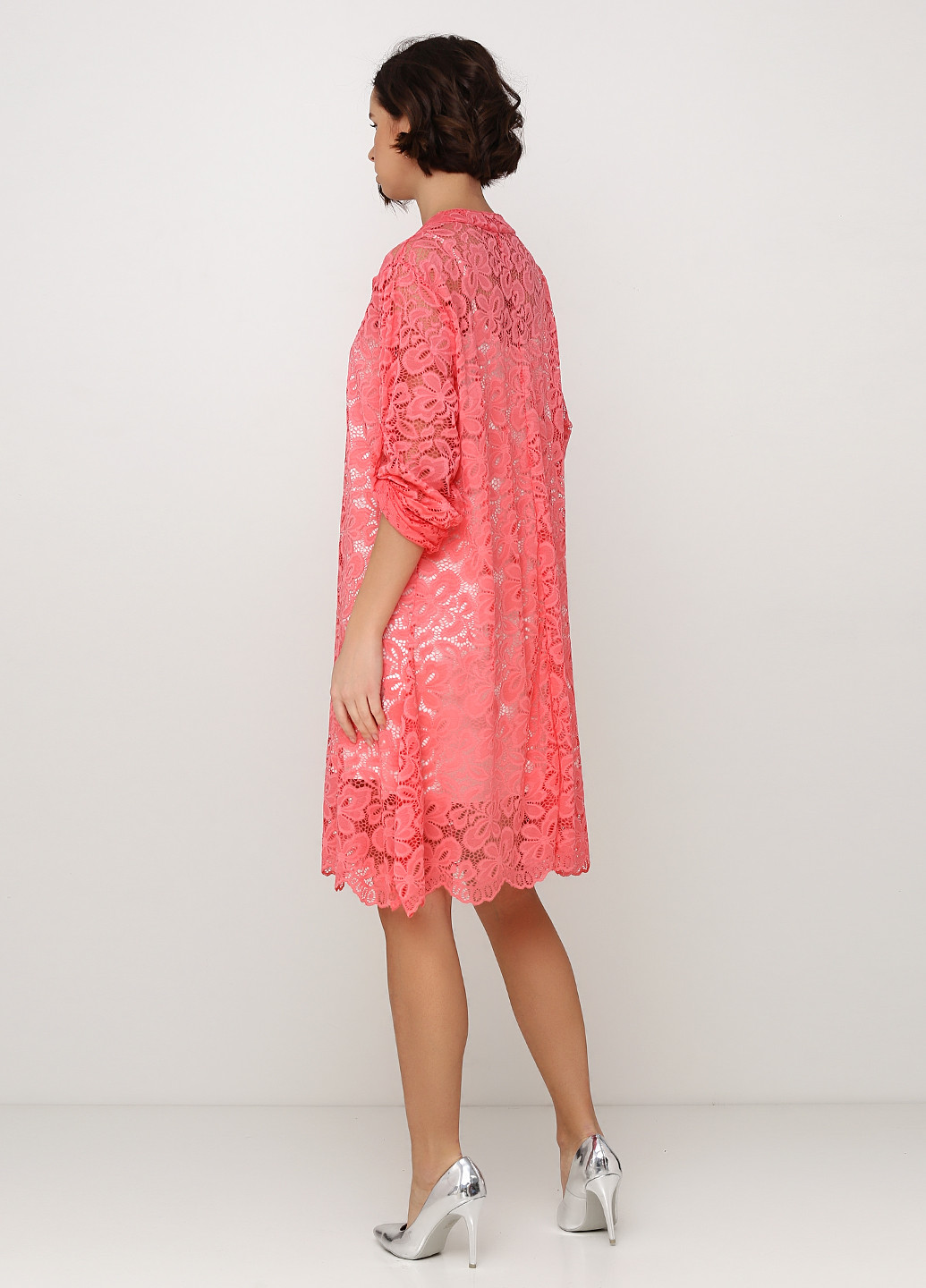 Розовое кэжуал платье MADEIN однотонное