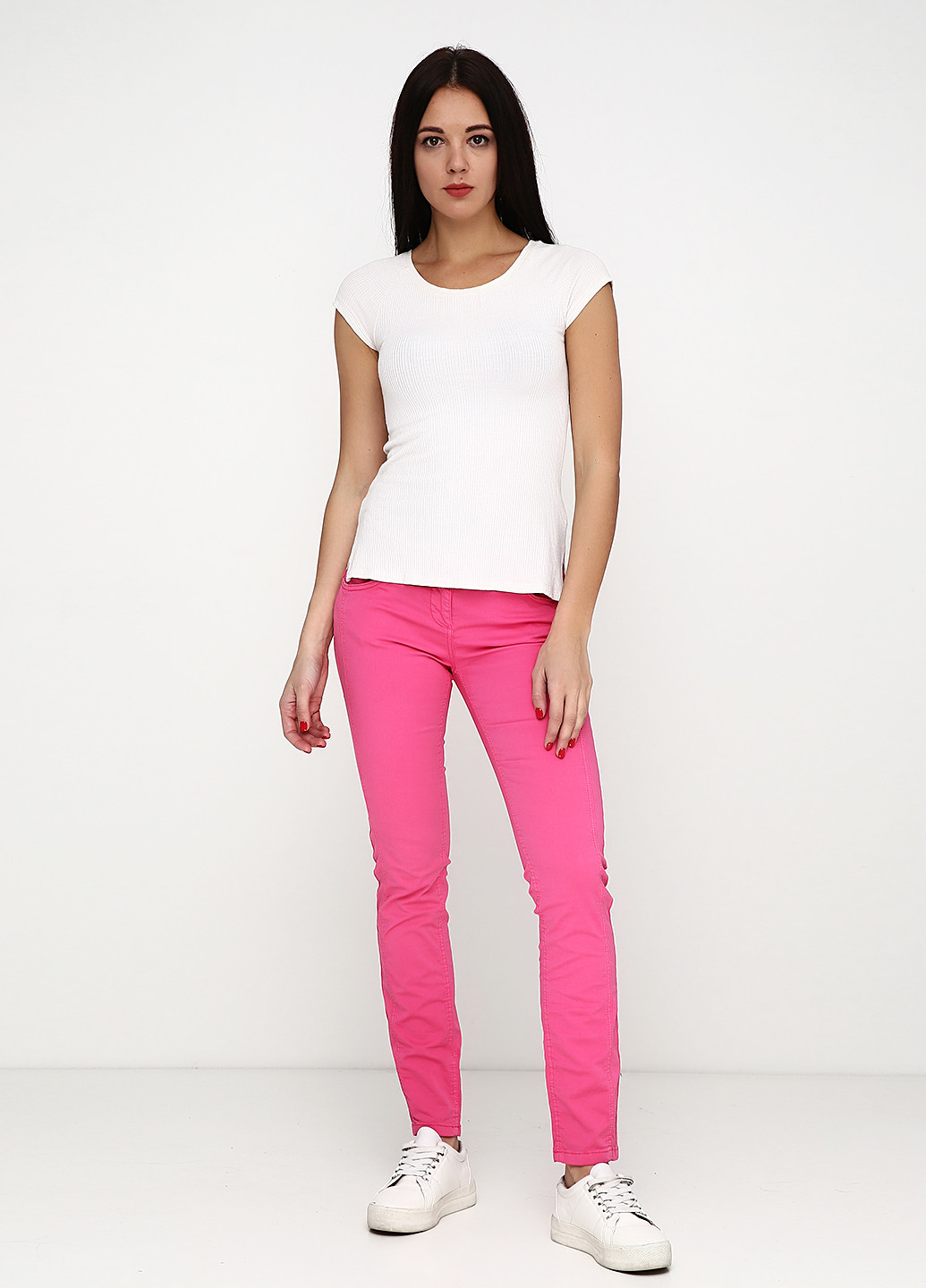 Розовые кэжуал демисезонные брюки Sassofono