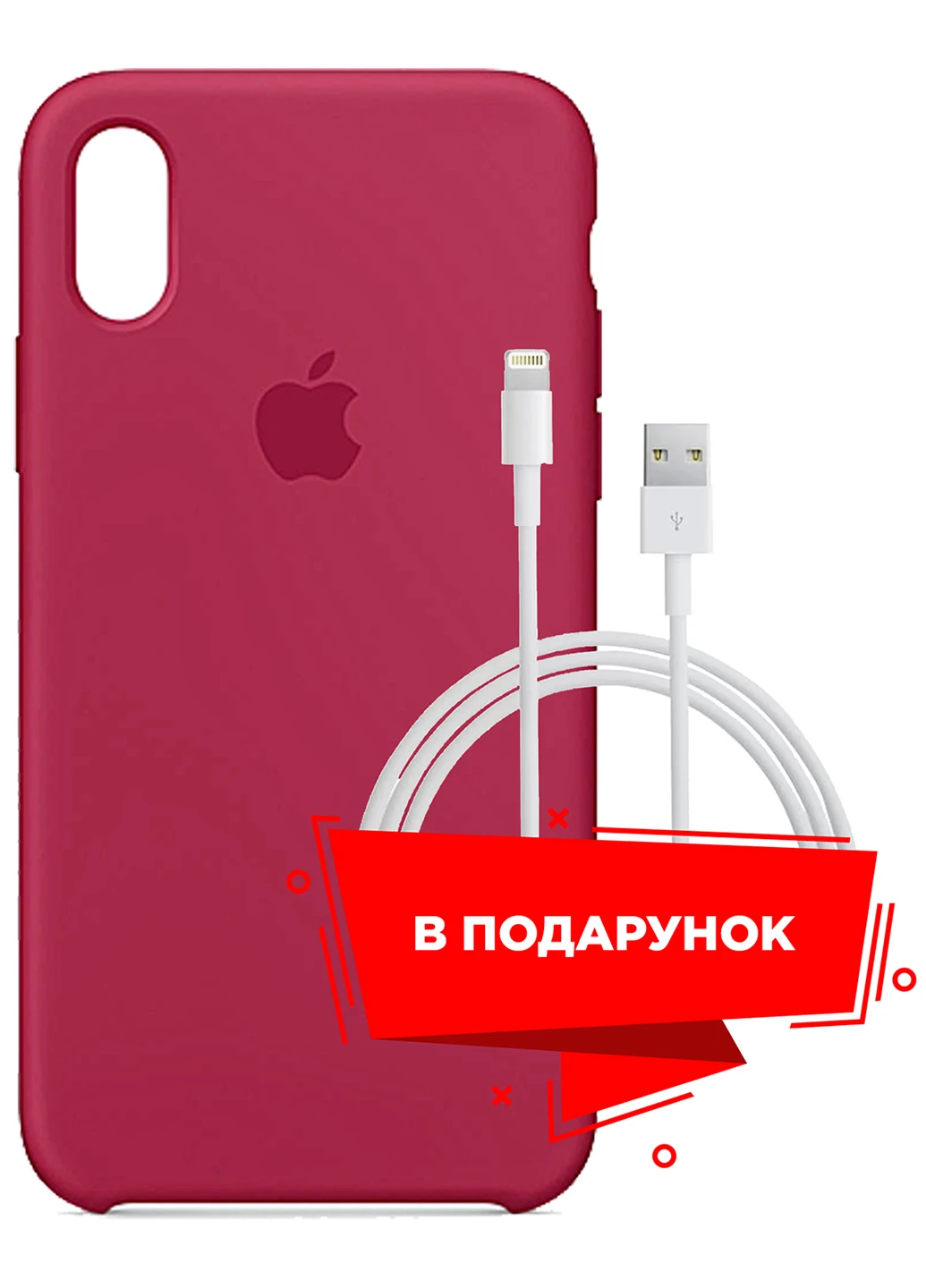 Чехол для Apple iPhone XR Rose Red + кабель Lightning (ARS53239) ARS (225525036)