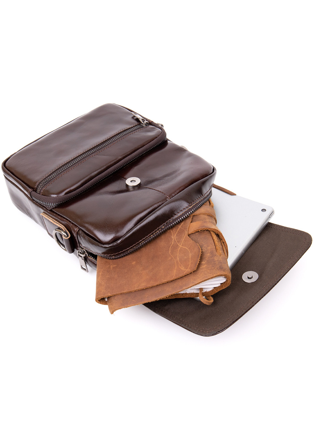 Чоловіча шкіряна сумка 19,5х21,5х5,5 см Vintage (252130548)
