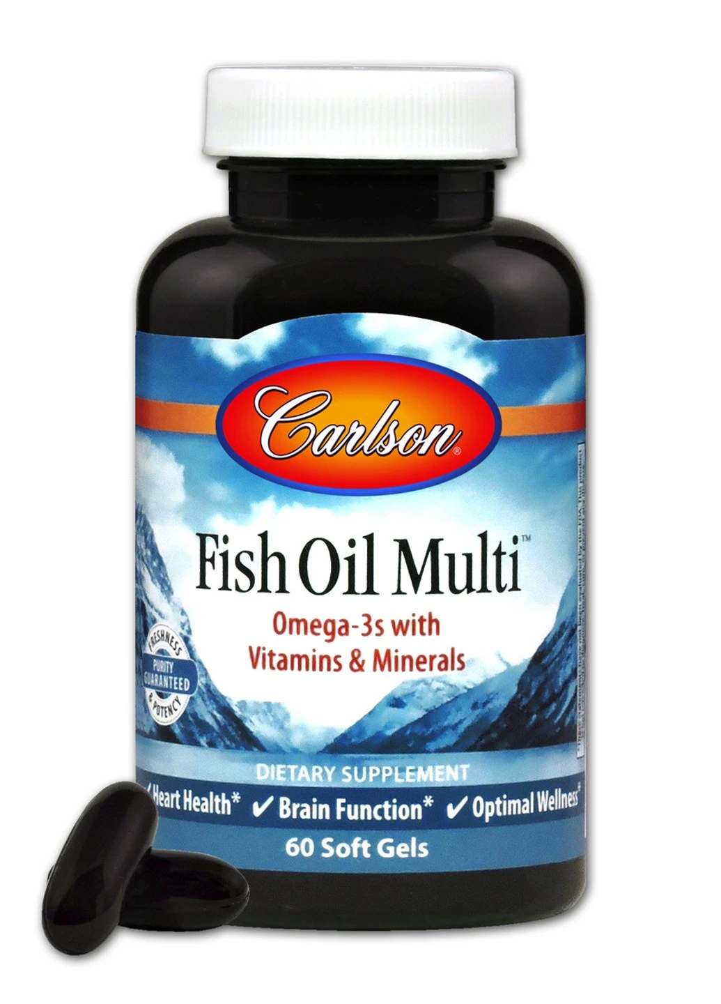 Мультивітаміни і Мінерали з Омега-3, Fish Oil Multi, Carlson, 60 желатинових капсул Carlson Labs (255410461)