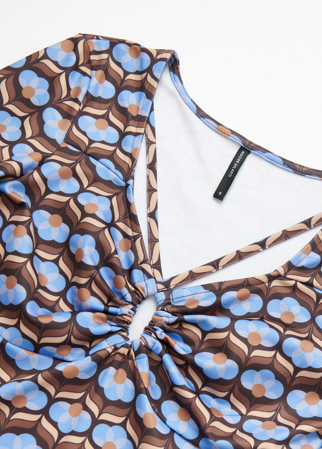 Комбинированное кэжуал платье силуэтная House с геометрическим узором