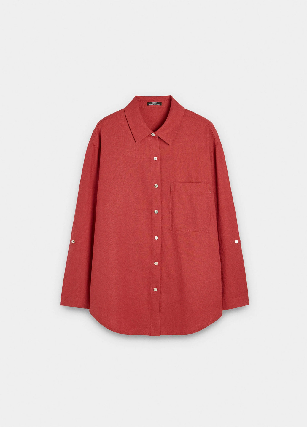 Бордовая кэжуал рубашка однотонная Parfois