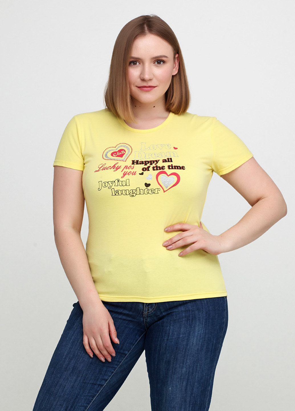 Желтая летняя футболка Fengge