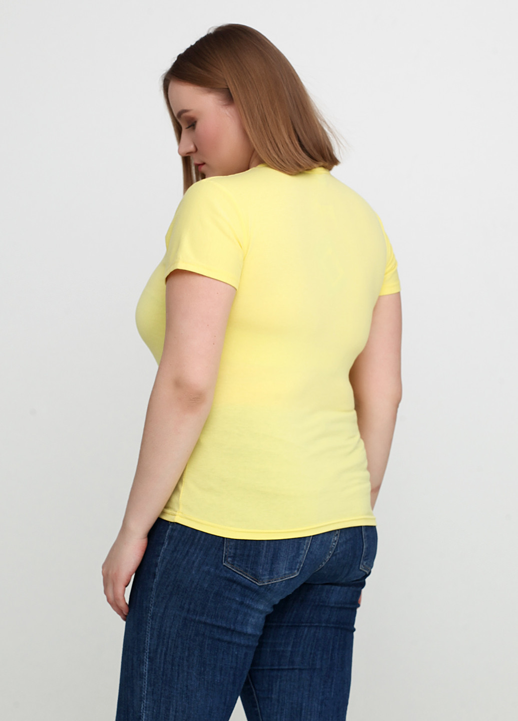 Желтая летняя футболка Fengge