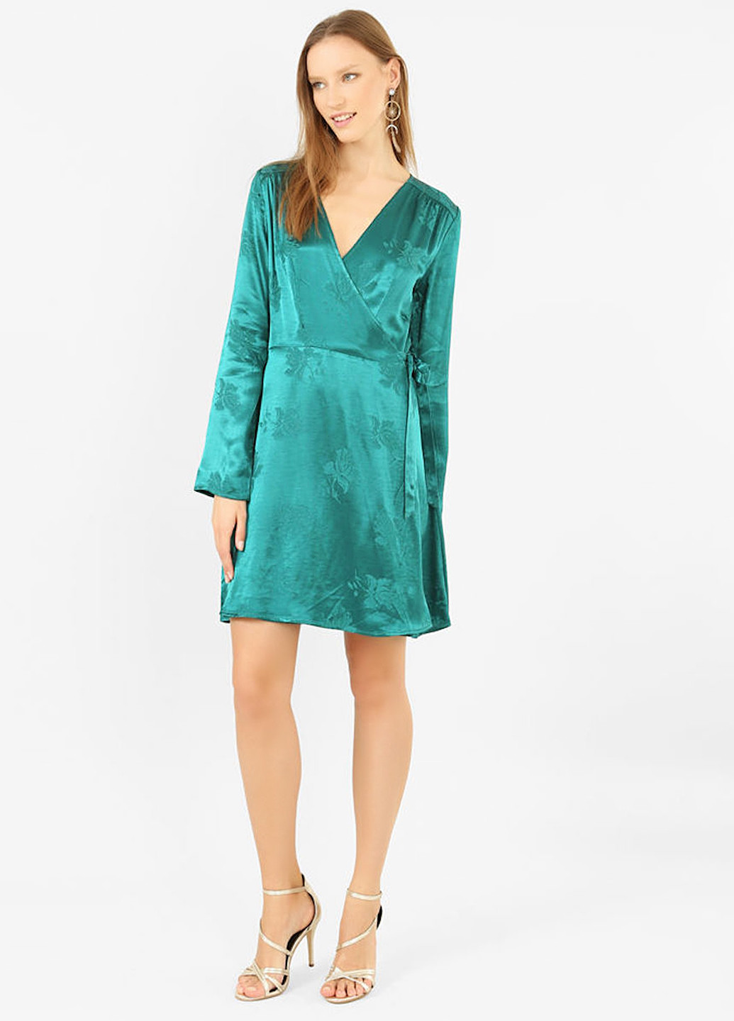 Зеленое кэжуал платье Pimkie с цветочным принтом