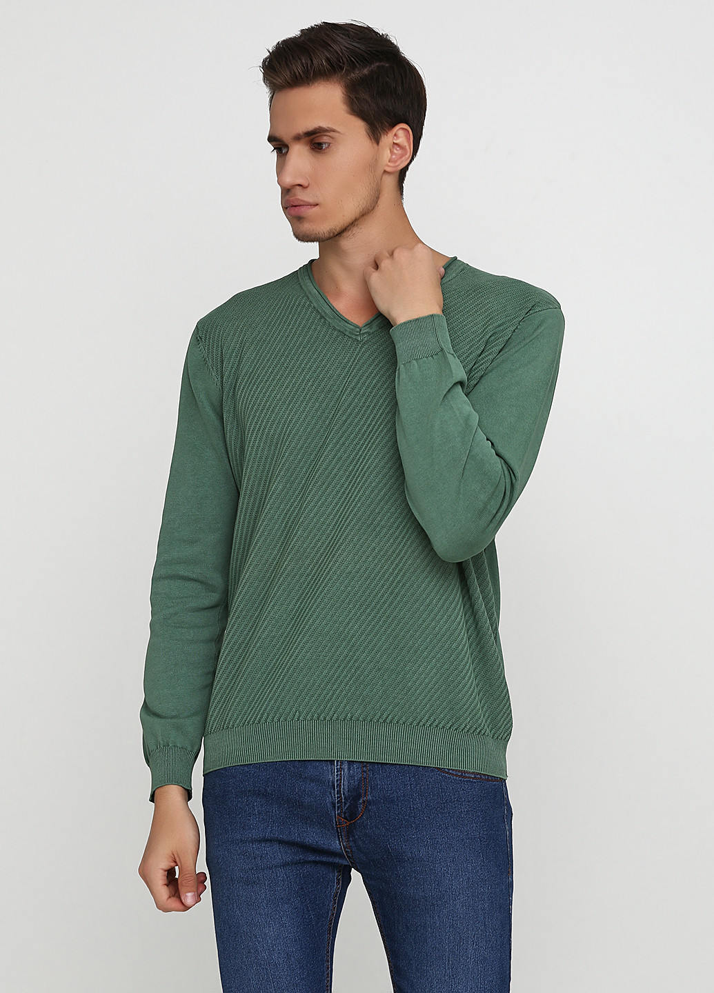 Зеленый демисезонный пуловер пуловер Cashmere Company
