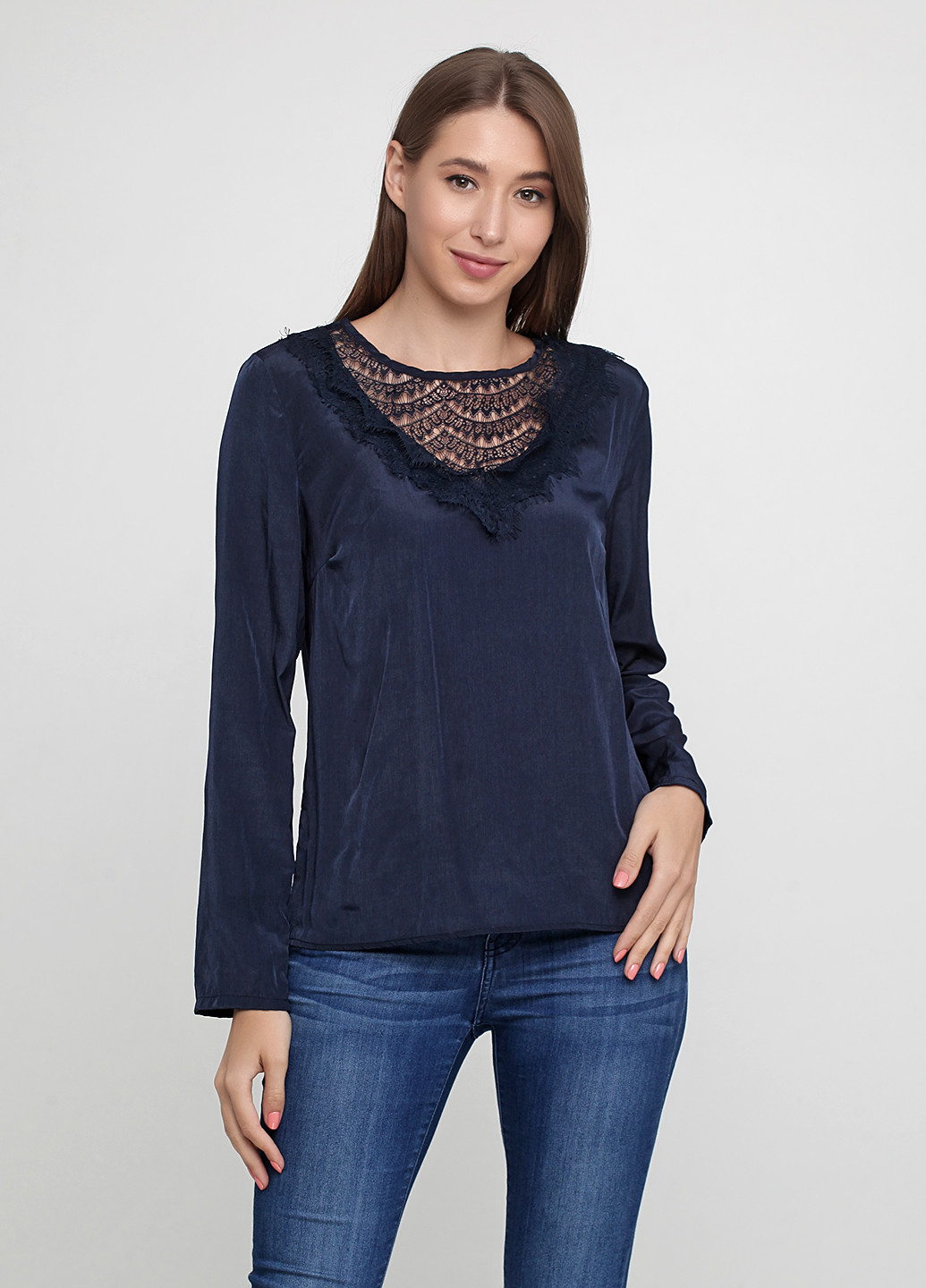 Темно-синя блуза Vila