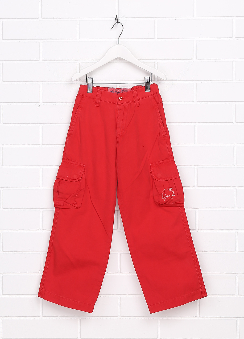Красные кэжуал демисезонные прямые брюки Mason's