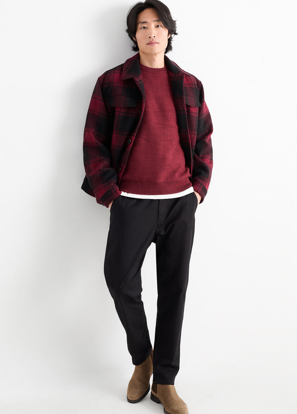 Бордовый демисезонный джемпер джемпер C&A