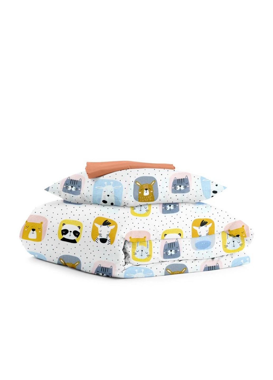 Комплект підліткової постільної білизни ANIMALS COLOR TERRAKOT (Наволочка 50х70 Підковдра 160х220 Простирадло 155х240) Cosas (251422199)