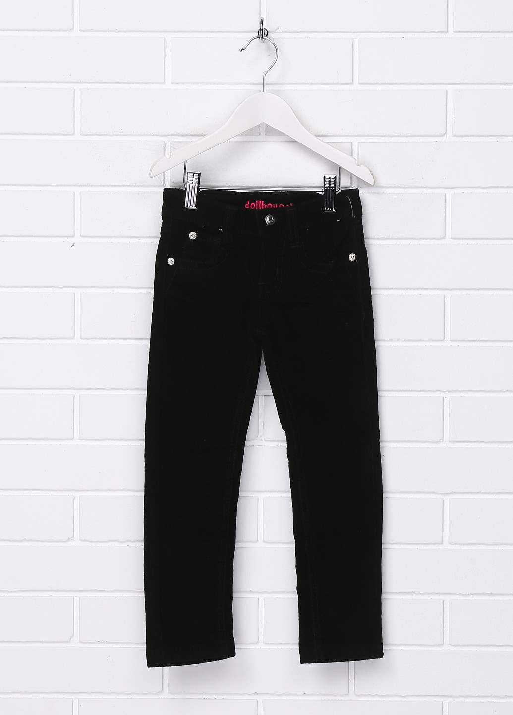 Черные демисезонные прямые джинсы Dollhouse