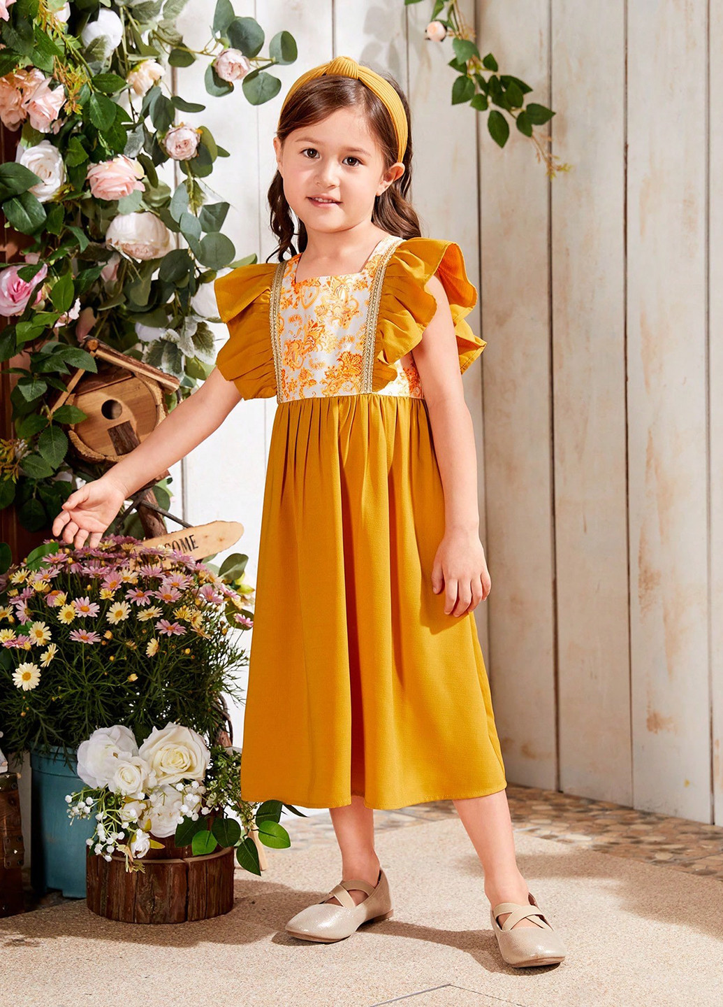 Охра сукня SHEIN (325400165)