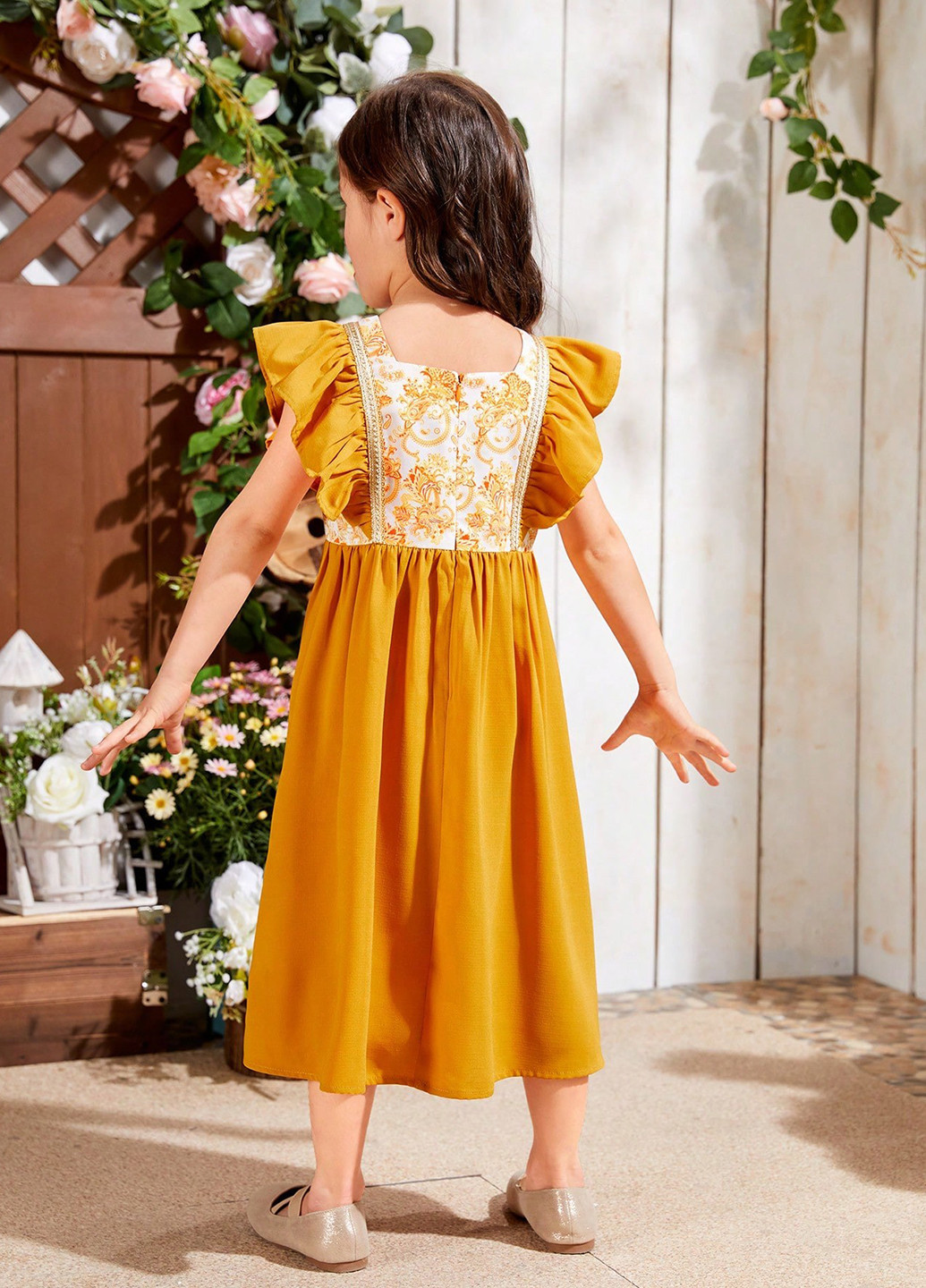 Охра сукня SHEIN (325400165)