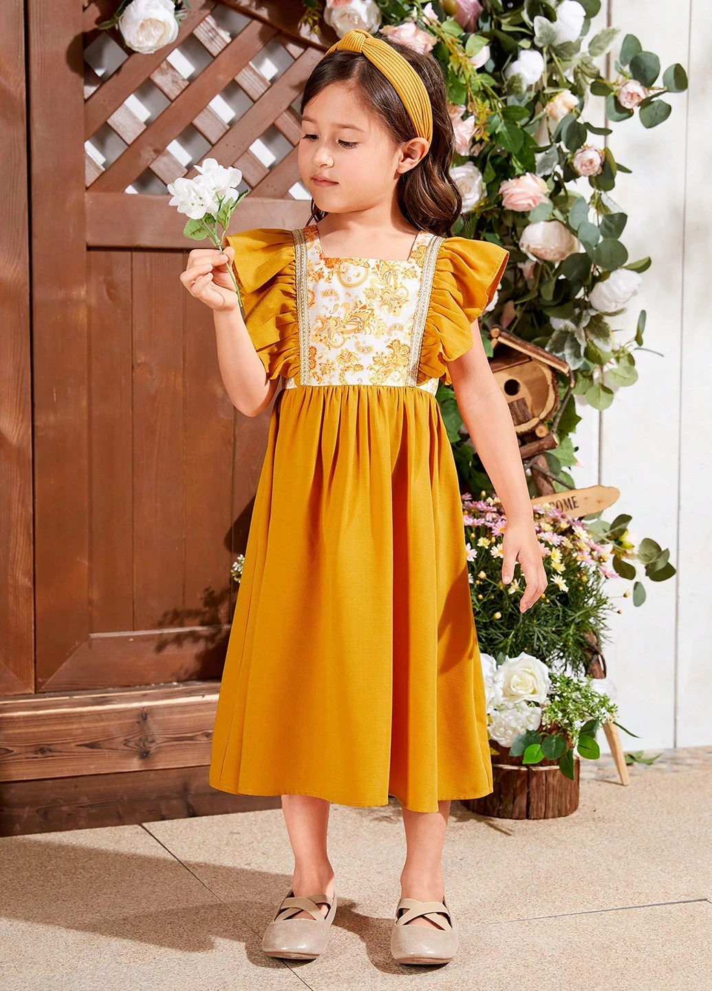 Охра сукня SHEIN (325400165)