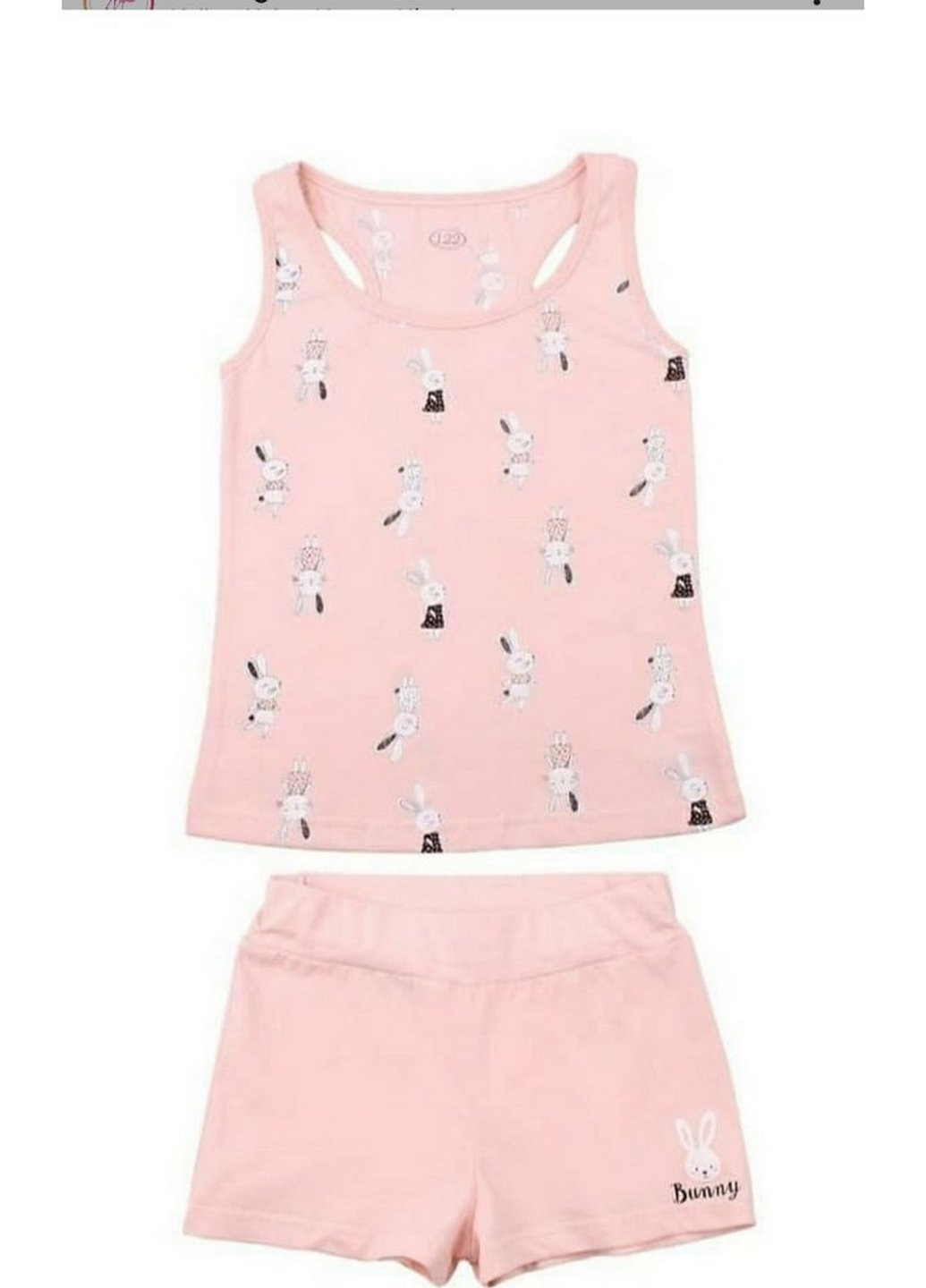 Персиковая всесезон пижама для девочки летняя Фламинго Текстиль