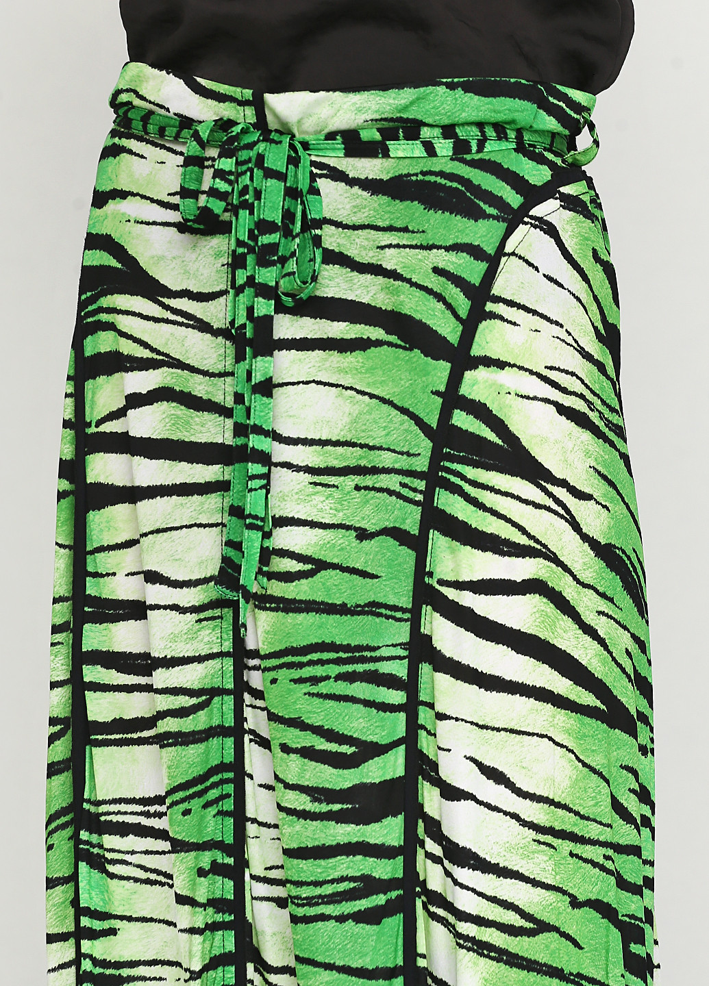 Зеленая кэжуал с абстрактным узором юбка Elisa Fanti миди