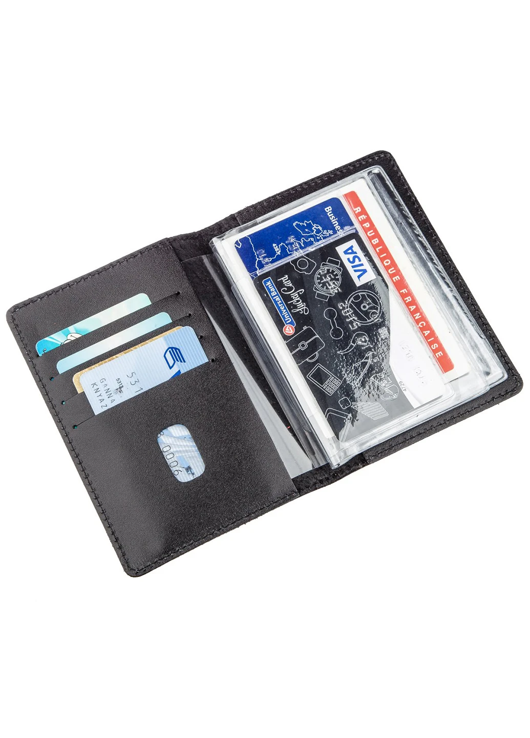 Шкіряна обкладинка для документів 13х9,5х1 см Shvigel (250096766)