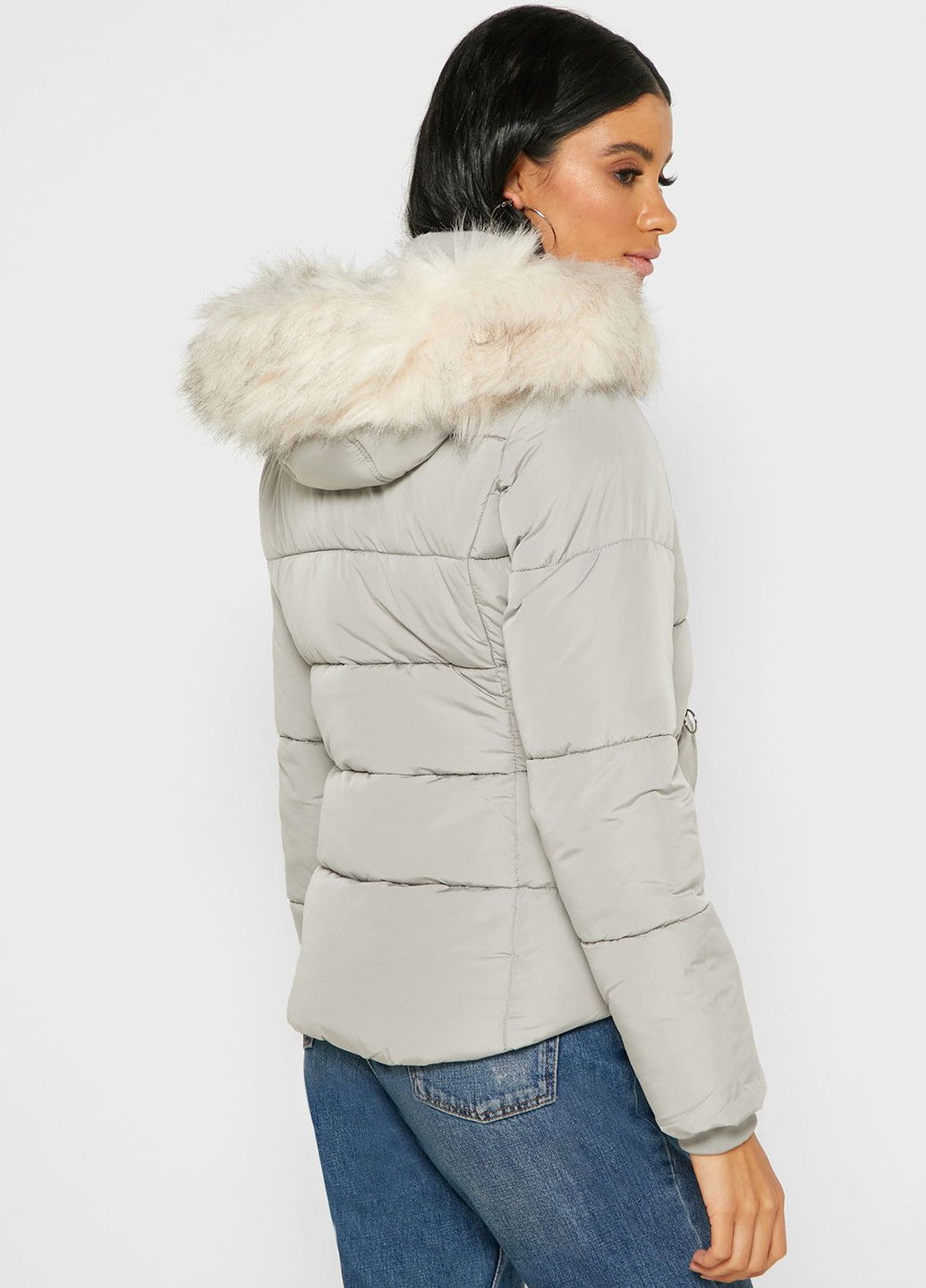 Серая зимняя куртка Topshop