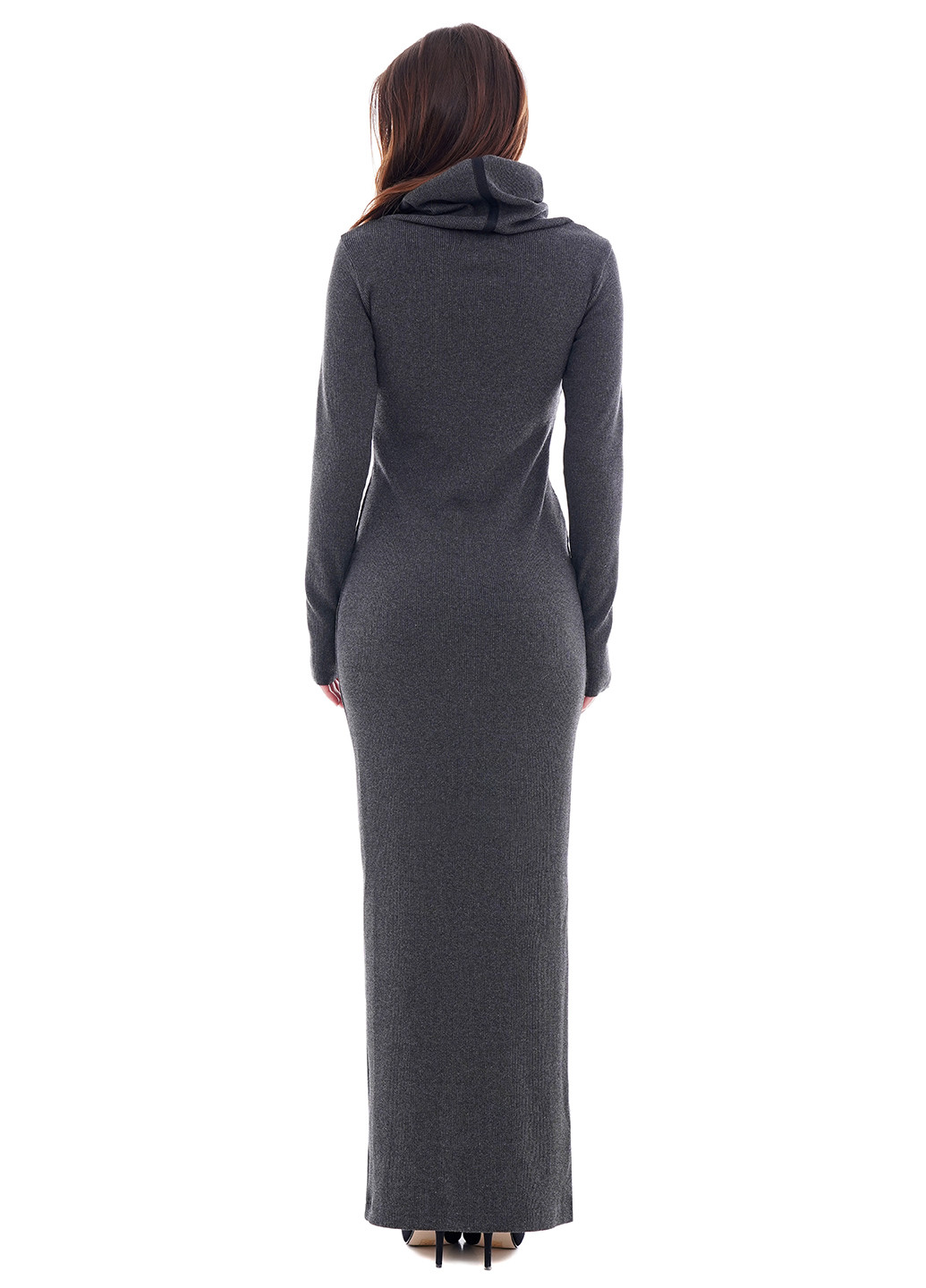Темно-серое кэжуал платье AURA однотонное