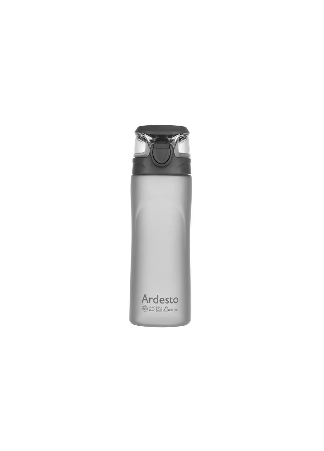 Пляшка для води Matte Bottle AR-2205-PGY 600 мл сіра Ardesto (253868375)