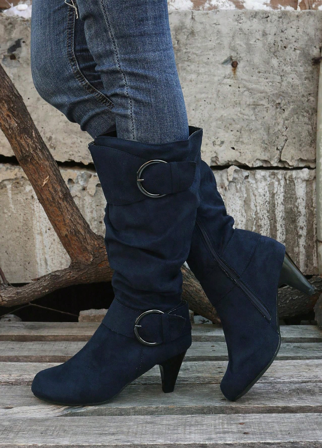 Осенние ботильоны SHEIN с пряжкой, с драпировкой