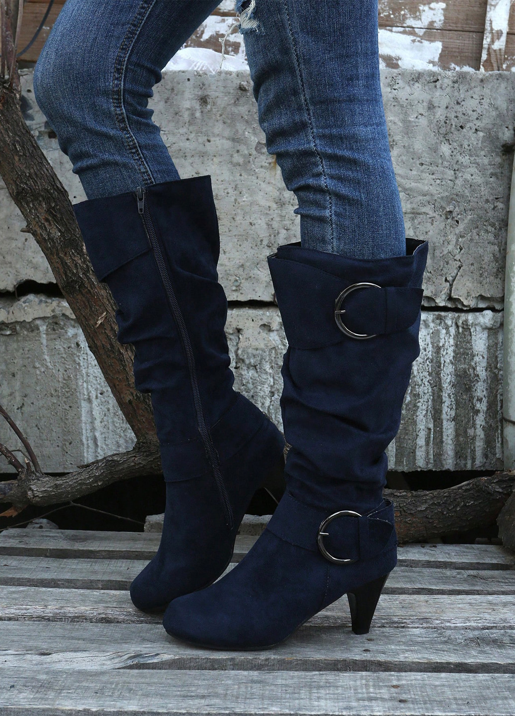 Осенние ботильоны SHEIN с пряжкой, с драпировкой