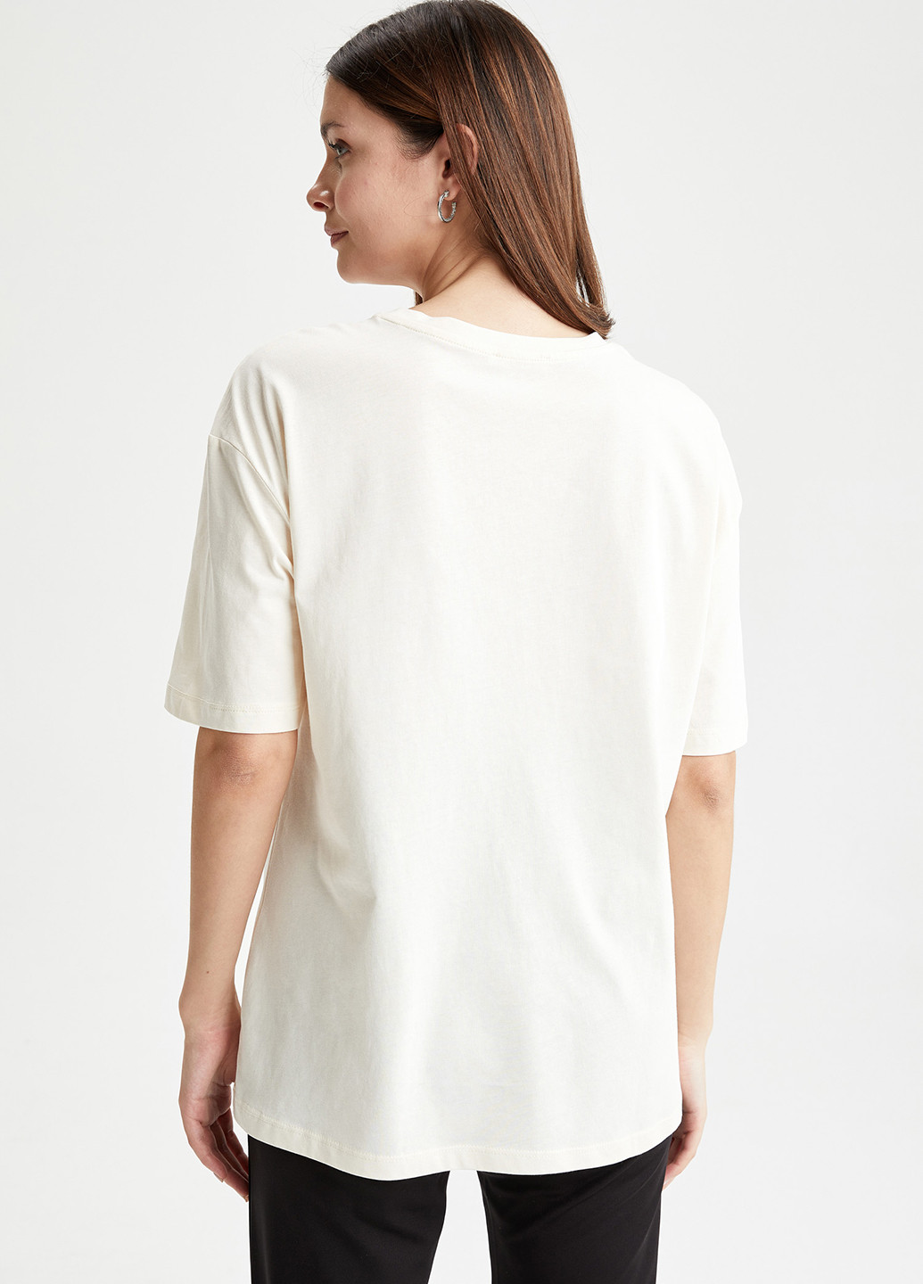 Біла літня футболка для вагітних DeFacto