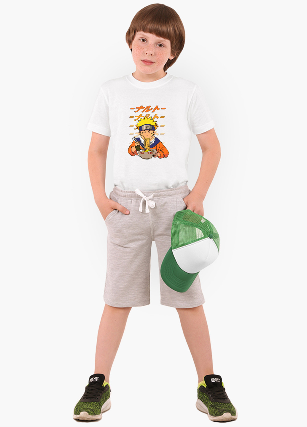 Белая демисезонная футболка детская наруто узумаки (naruto uzumaki) белый (9224-2818) 164 см MobiPrint